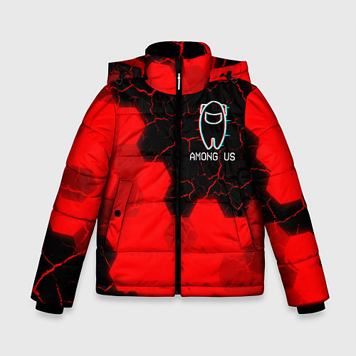 Зимняя куртка для мальчика AMONG US АМОНГ АС / 3D-Светло-серый – фото 1