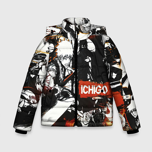 Зимняя куртка для мальчика Bleach Блич Ичиго Курасаки / 3D-Светло-серый – фото 1