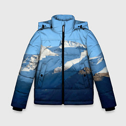 Куртка зимняя для мальчика Снежные горы, цвет: 3D-черный