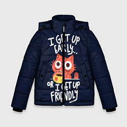 Куртка зимняя для мальчика I Get Up, цвет: 3D-черный