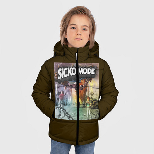 Зимняя куртка для мальчика Travis scott sicko mode / 3D-Черный – фото 3