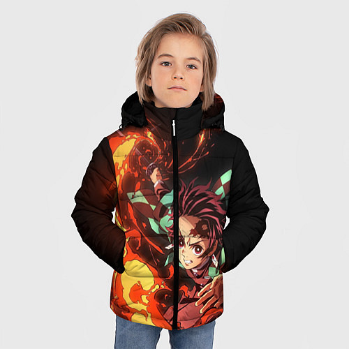 Зимняя куртка для мальчика ТАНДЖИРО / 3D-Черный – фото 3