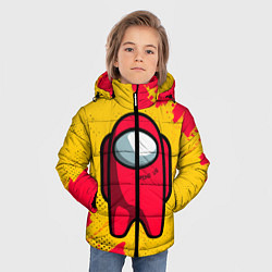 Куртка зимняя для мальчика AMONG US - КРАСНЫЙ, цвет: 3D-черный — фото 2