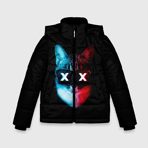 Зимняя куртка для мальчика Кот XX / 3D-Светло-серый – фото 1