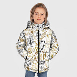 Куртка зимняя для мальчика Скандинавское Рождество, цвет: 3D-светло-серый — фото 2