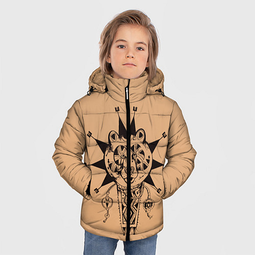 Зимняя куртка для мальчика Медведь татем / 3D-Черный – фото 3