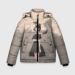 Куртка зимняя для мальчика Secre Swallowtail, цвет: 3D-черный