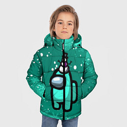 Куртка зимняя для мальчика AMONG US - СНЕЖНЫЙ, цвет: 3D-черный — фото 2