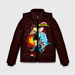 Куртка зимняя для мальчика Моя геройская академия, цвет: 3D-светло-серый