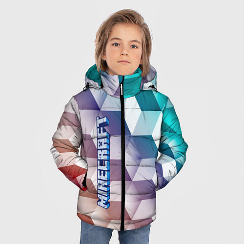 Зимняя куртка для мальчика Minecraft / 3D-Черный – фото 3