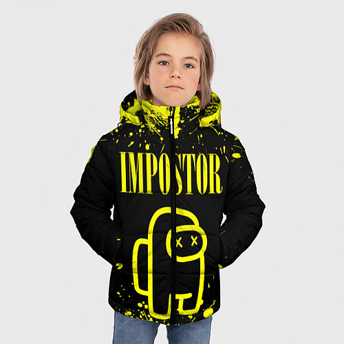 Зимняя куртка для мальчика AMONG US IMPOSTOR / 3D-Красный – фото 3