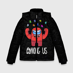 Куртка зимняя для мальчика AMONG US, цвет: 3D-черный