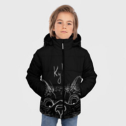 Куртка зимняя для мальчика Говорящий кот, цвет: 3D-светло-серый — фото 2