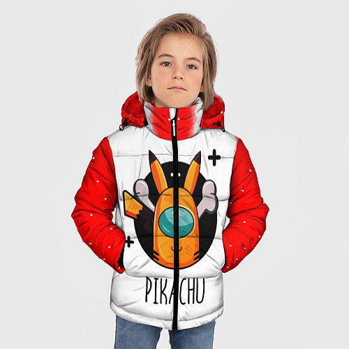 Зимняя куртка для мальчика Among Picachu / 3D-Черный – фото 3