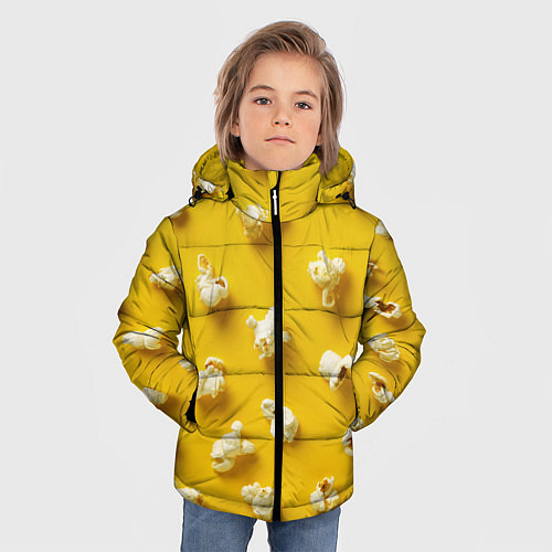 Зимняя куртка для мальчика Попкорн / 3D-Черный – фото 3