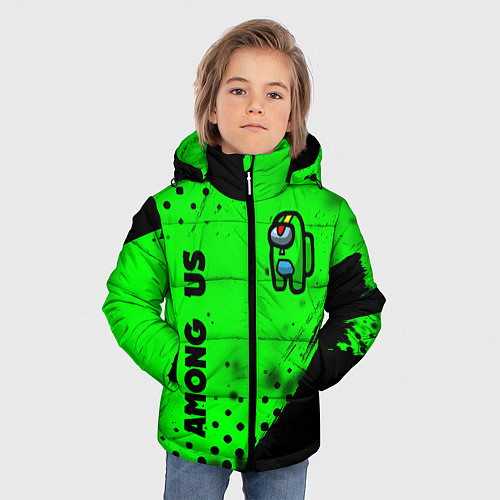 Зимняя куртка для мальчика AMONG US - BRAWL STARS LEON / 3D-Черный – фото 3