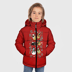 Куртка зимняя для мальчика Новогоднее настроение, цвет: 3D-черный — фото 2
