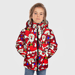 Куртка зимняя для мальчика Дед Санта, цвет: 3D-красный — фото 2