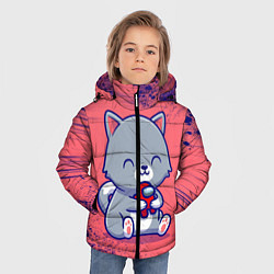 Куртка зимняя для мальчика AMONG US - С КОТИКОМ, цвет: 3D-черный — фото 2