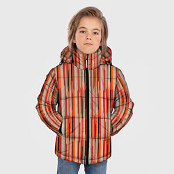 Куртка зимняя для мальчика Ритм полос, цвет: 3D-черный — фото 2