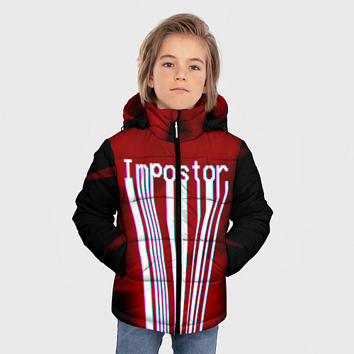 Зимняя куртка для мальчика AMONG US - Impostor / 3D-Черный – фото 3