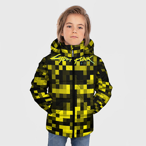 Зимняя куртка для мальчика Cyberpunk 2077 / 3D-Черный – фото 3