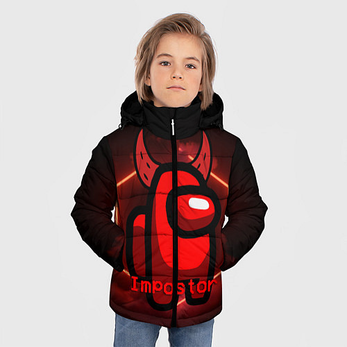 Зимняя куртка для мальчика AMONG US IMPOSTOR / 3D-Черный – фото 3