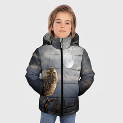 Куртка зимняя для мальчика Сова, цвет: 3D-черный — фото 2