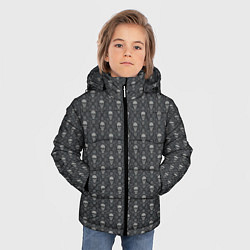 Куртка зимняя для мальчика Готический рисунок, цвет: 3D-черный — фото 2