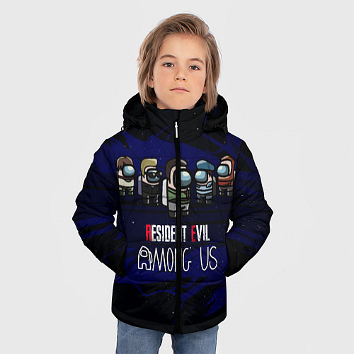 Зимняя куртка для мальчика Among Us x Resident Evil / 3D-Черный – фото 3