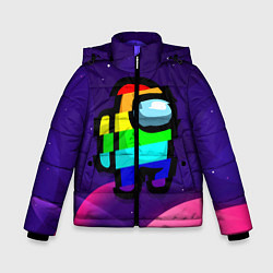 Куртка зимняя для мальчика AMONG US - RAINBOW SPACE, цвет: 3D-светло-серый