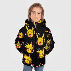Куртка зимняя для мальчика Пикачу Эмоции, цвет: 3D-черный — фото 2