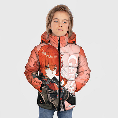 Зимняя куртка для мальчика GENSHIN IMPACT, ДИЛЮК / 3D-Красный – фото 3