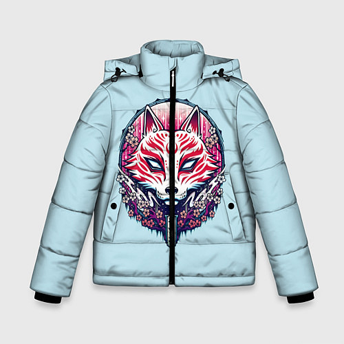 Зимняя куртка для мальчика Киса Сакура / 3D-Светло-серый – фото 1