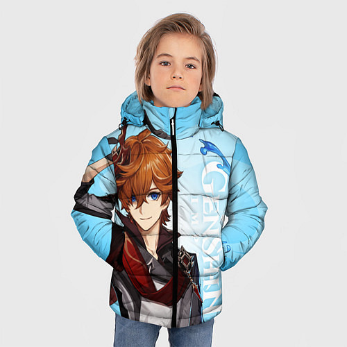 Зимняя куртка для мальчика GENSHIN IMPACT, ТАРТАЛЬЯ / 3D-Черный – фото 3