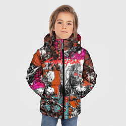 Куртка зимняя для мальчика Cyberpunk 2077, цвет: 3D-красный — фото 2