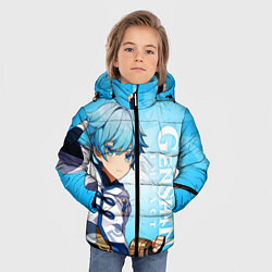 Куртка зимняя для мальчика GENSHIN IMPACT, ЧЖУН ЮНЬ, цвет: 3D-красный — фото 2