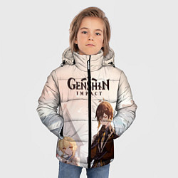Куртка зимняя для мальчика GENSHIN IMPACT Zhongli, цвет: 3D-черный — фото 2