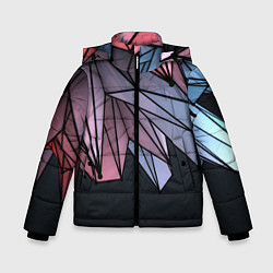 Куртка зимняя для мальчика ГеометриЧеский Рисунок, цвет: 3D-черный