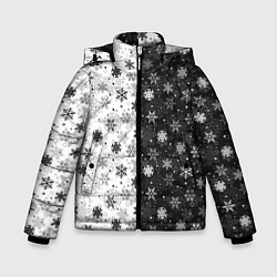Зимняя куртка для мальчика Чёрно-Белые Снежинки
