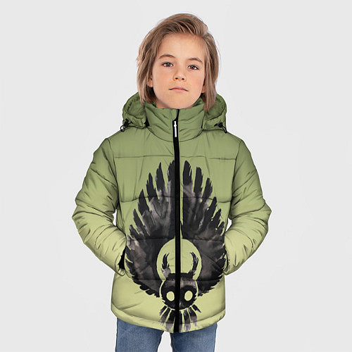 Зимняя куртка для мальчика Чернильная сова силуэт / 3D-Черный – фото 3