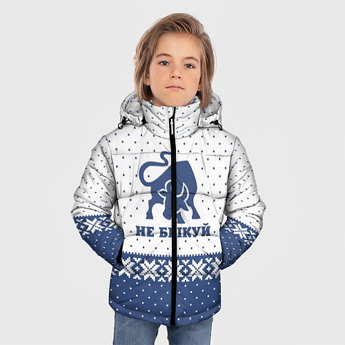 Зимняя куртка для мальчика Не Быкуй! / 3D-Черный – фото 3
