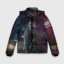 Куртка зимняя для мальчика Cyberpunk 2077, цвет: 3D-черный