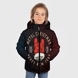 Куртка зимняя для мальчика Metal christmas, цвет: 3D-черный — фото 2