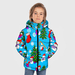 Куртка зимняя для мальчика Новый год, цвет: 3D-черный — фото 2