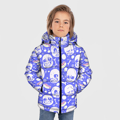 Зимняя куртка для мальчика Undertale / 3D-Светло-серый – фото 3