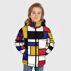 Куртка зимняя для мальчика Color blocking, цвет: 3D-черный — фото 2