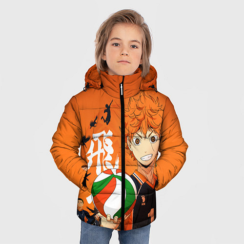Зимняя куртка для мальчика ВОЛЕЙБОЛ!! HAIKYUU!! / 3D-Черный – фото 3