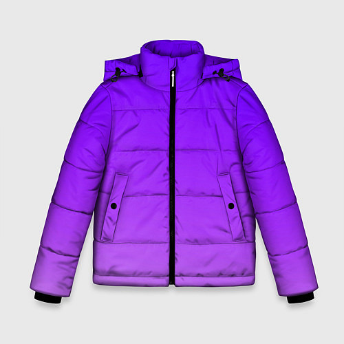 Зимняя куртка для мальчика Фиолетовый космос / 3D-Светло-серый – фото 1