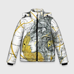 Куртка зимняя для мальчика Мечты города, цвет: 3D-черный